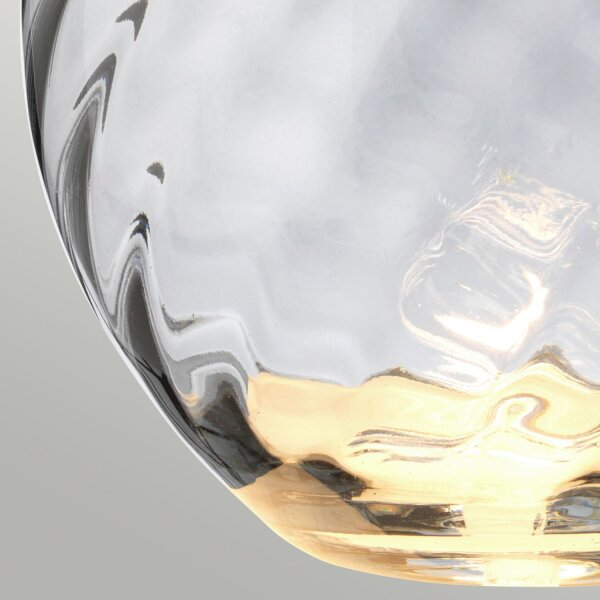Tischleuchte Glas Seide Grau 74 cm beleuchteter Sockel