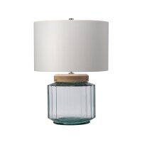 Lampe de table verre tissu design rétro hauteur 51...
