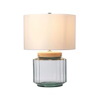 Lampe de table verre tissu design rétro hauteur 51...