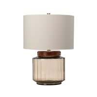 Lampe de table E27 Retro Design 51 cm Crème Gris...