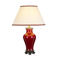 Lampe de table Crème Rouge 64 cm Céramique...