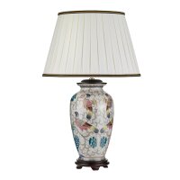Lampe de table céramique tissu crème 72cm...