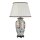 Lampe de table c&eacute;ramique tissu cr&egrave;me 72cm Classique E27