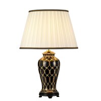 Lampe de table céramique tissu 68 cm crème...