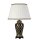 Lampe de table céramique tissu 68 cm crème noir or E27