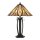 Lampe de table style Tiffany E27 65 cm 2 interrupteurs à tirette