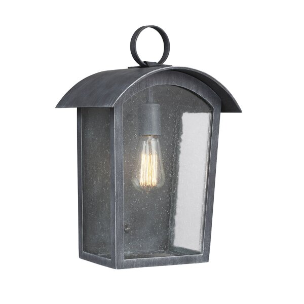 Lampe dextérieur noir antique verre de pluie E27 IP44 Rustique