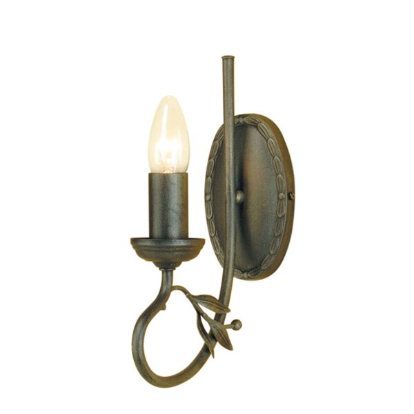 Applique rustique GOTICA 6 Noir Or Lampe