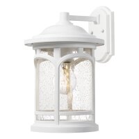 Applique murale extérieure IP44 Vintage Blanc E27...