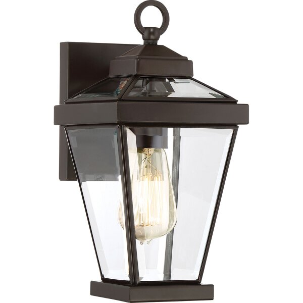 Lampe dextérieur Mur IP44 Rustique Métal Verre en Bronze E27