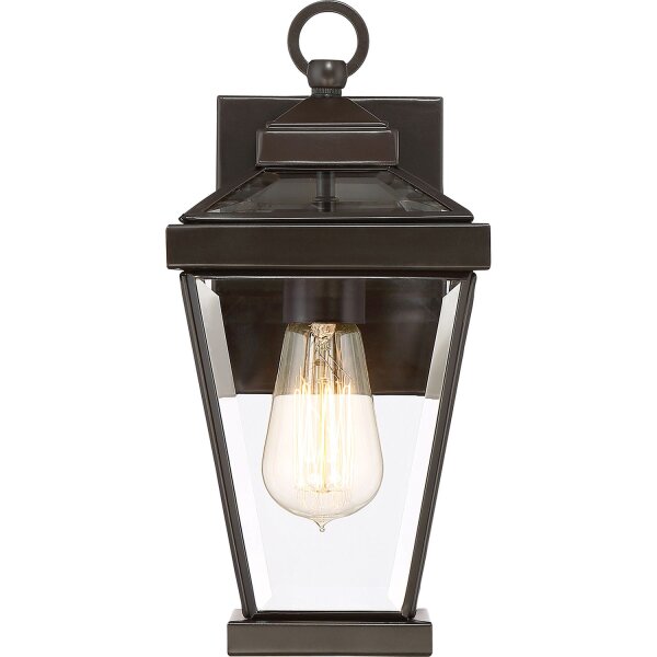 Lampe dextérieur Mur IP44 Rustique Métal Verre en Bronze E27