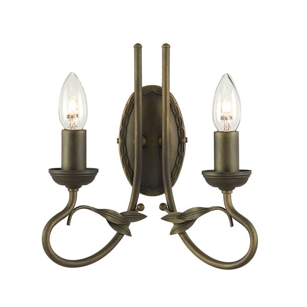 Applique murale GOTICA 6 Noir Or Rustique Lampe