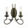 Applique murale GOTICA 6 Noir Or Rustique Lampe
