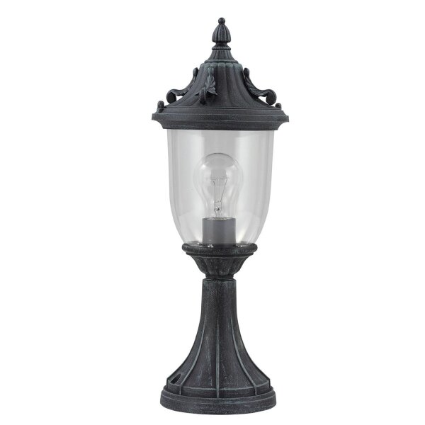 Lampe de socle Vintage Rustique Noir Vert antique 41 cm