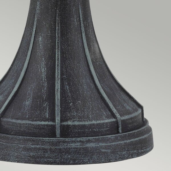 Lampe de socle Vintage Rustique Noir Vert antique 41 cm