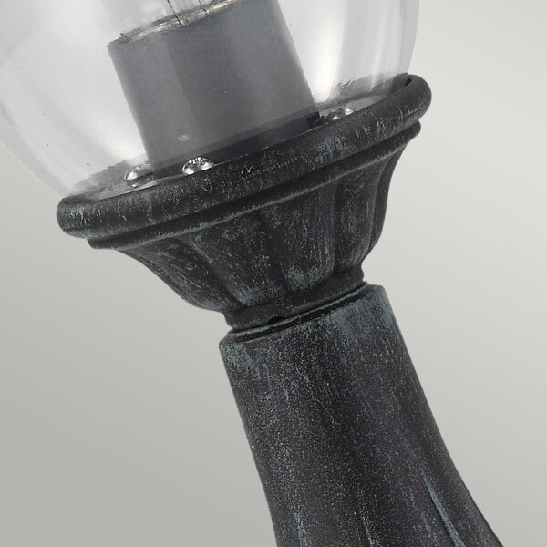 Lampe de socle Vintage Rustique Noir Vert antique 41 cm