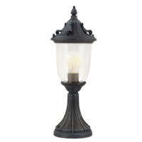Lampe de socle Vintage Rustique Noir Vert antique 41 cm