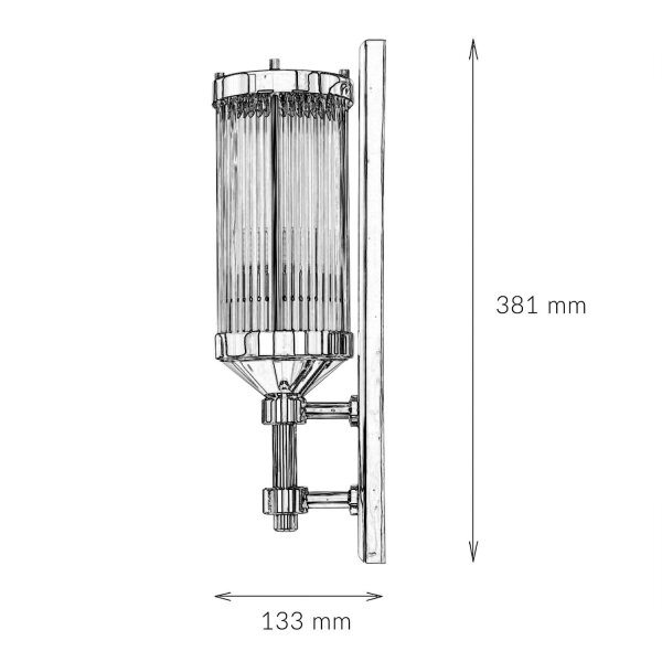 Applique de salle de bain chromée IP44 Lampe design ERVA