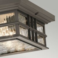Plafonnier extérieur en bronze antique IP44 E27...