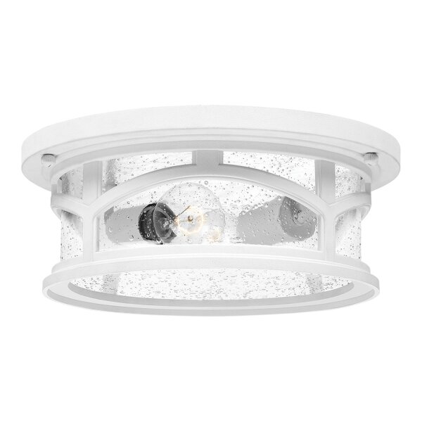 Plafonnier extérieur IP44 design vintage blanc entrée