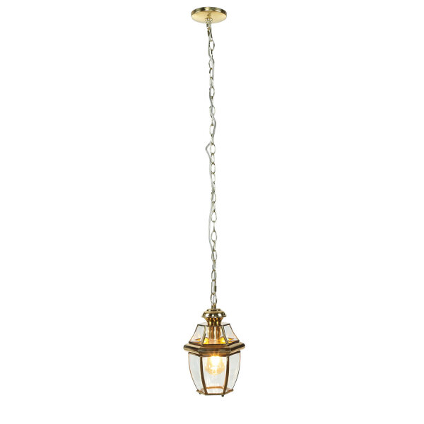 Suspension dextérieur laiton verre vintage design E27