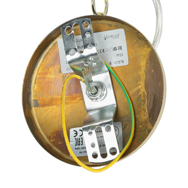 Suspension dextérieur laiton verre vintage design E27