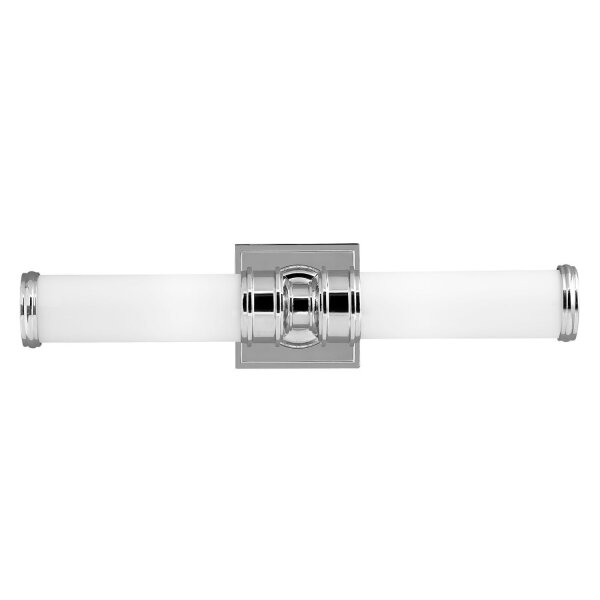 Lampe de salle de bain LED murale pivotante IP44 blanche chromée AMINE