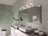 Lampe de salle de bain LED murale pivotante IP44 blanche...