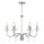 Lustre métal cristal 6 branches CANDELA 6