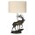 Lampe de table tissu Résine cerf 80cm bronze antique nature