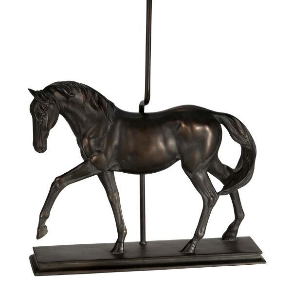 Support pour lampe de table cheval Résine en bronze antique 49cm