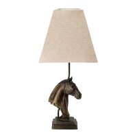 Lampe de table E27 Buste de cheval Résine Jute...