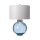 Lampe de table verre tissu E27 55,5 cm blanc bleu LUBIELA