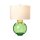 Lampe de table verre tissu en vert écru 55,5 cm LUBIELA
