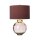 Lampe de table Rouge Gris E27 55,5 cm Verre Tissu Classique