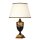 Lampe de table tissu bois crème noir or E27 68 cm