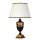 Lampe de table tissu bois crème noir or E27 68 cm