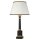 Lampe de table Noir Crème E27 55 cm Bois Tissu Classique