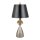 Lampe de table Abat-jour en tissu noir argent&eacute; or 61 cm