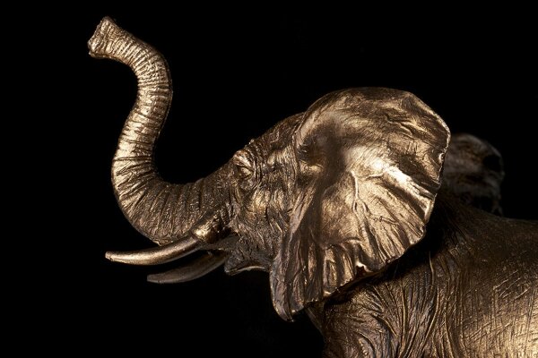 Socle pour lampe de table E27 en bronze antique Eléphant