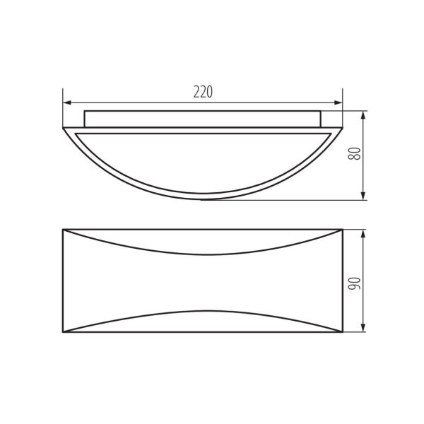 Lampe dextérieur LED Up Down Blanc IP54 Entrée aluminium