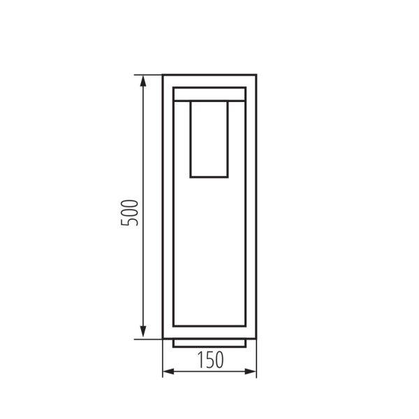 Lampe dallée extérieure brun rouille 50 cm E27 IP44 SIGNI