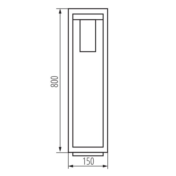 Lampe dallée jardin extérieur noir 80 cm aluminium E27
