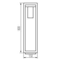 Lampe dallée jardin extérieur noir 80 cm...