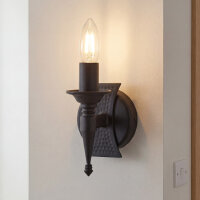 Applique murale CAMELOT 7 fer forgé noir Lampe
