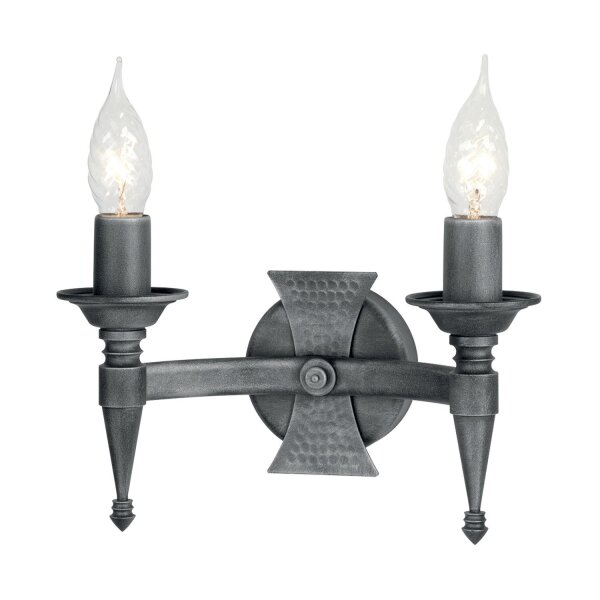 Applique murale CAMELOT 7 lampe de fer en argent antique