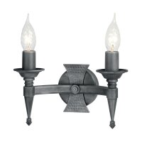 Applique murale CAMELOT 7 lampe de fer en argent antique