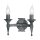 Applique murale CAMELOT 7 lampe de fer en argent antique