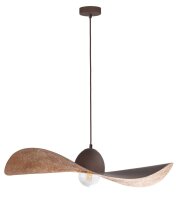 Lampe &agrave; suspendre brune cuivre E27 Moderne...