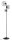 Lampadaire noir E27 163 cm métal salon
